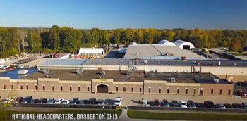 Aerial view of S.A. Comunale National Headquarters location in Barberton, Ohio
