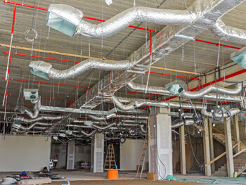 Interior view of custom HVAC system